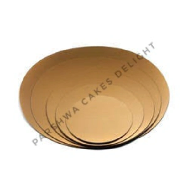8" MDF CIRCLE CAKE BOARD - 10PCS, GOLD